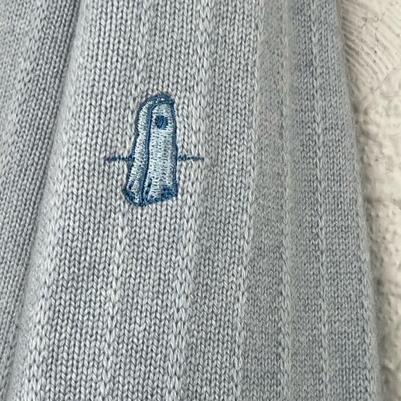 Old Head Golf Peter Scott Mens Teal Blue 100% Cashmere V Neck Sweater Pullover - Picture 3 of 10